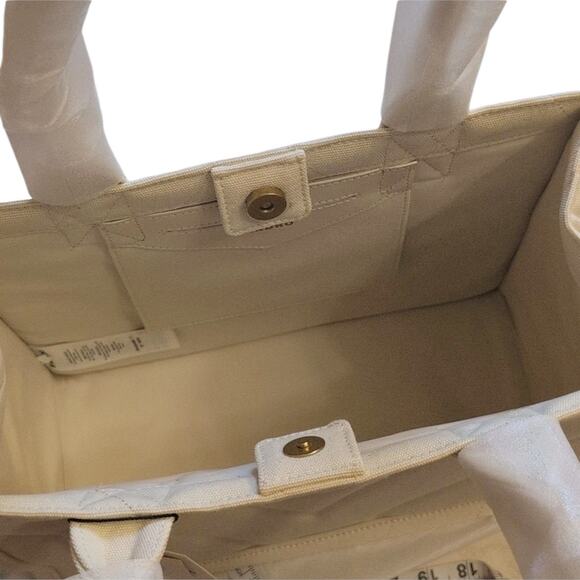 NWT Sandro Kabash Quilted Tote Bag Ecru White Medium Designer Bag - Picture 12 of 12